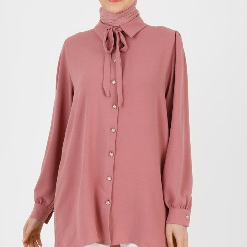 Elegant Dusty Rose Women's Blouse